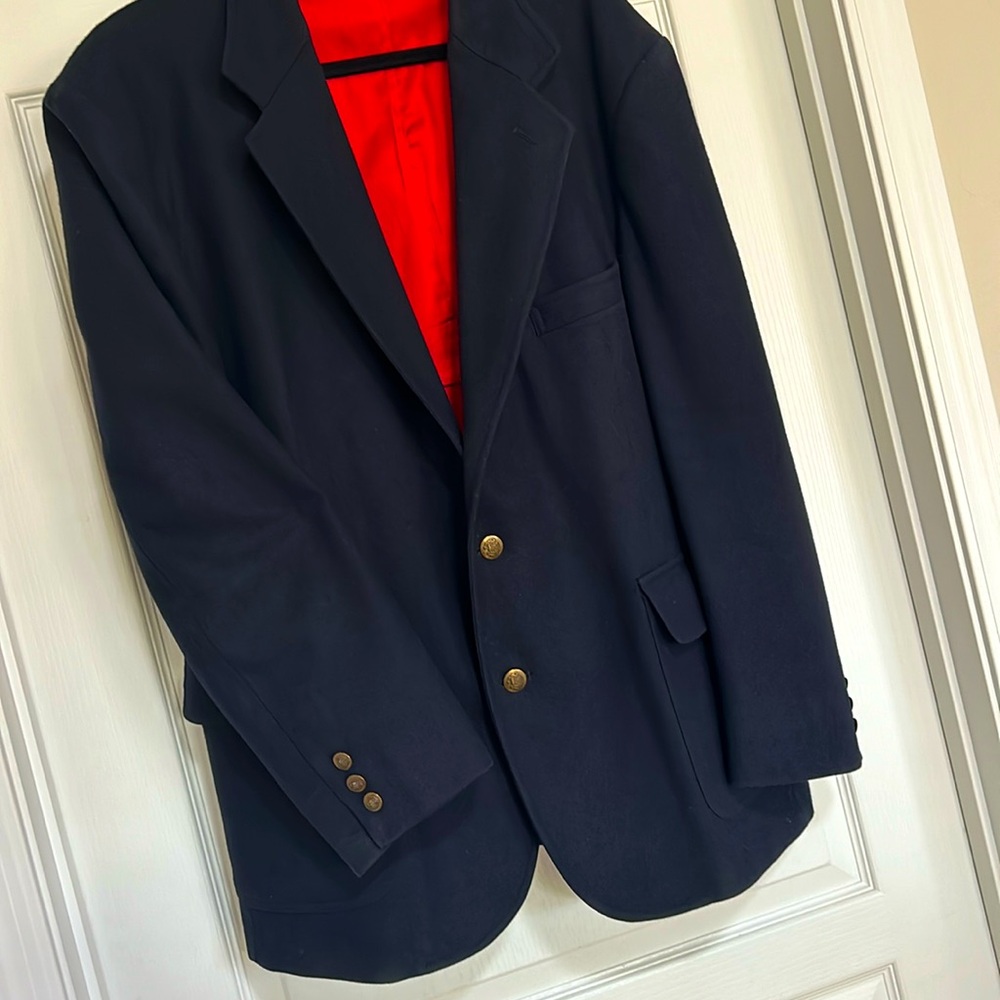 Vintage Pendleton Vintage Wool Classic Navy Blue Blazer/Jacket Unisex Sz 46